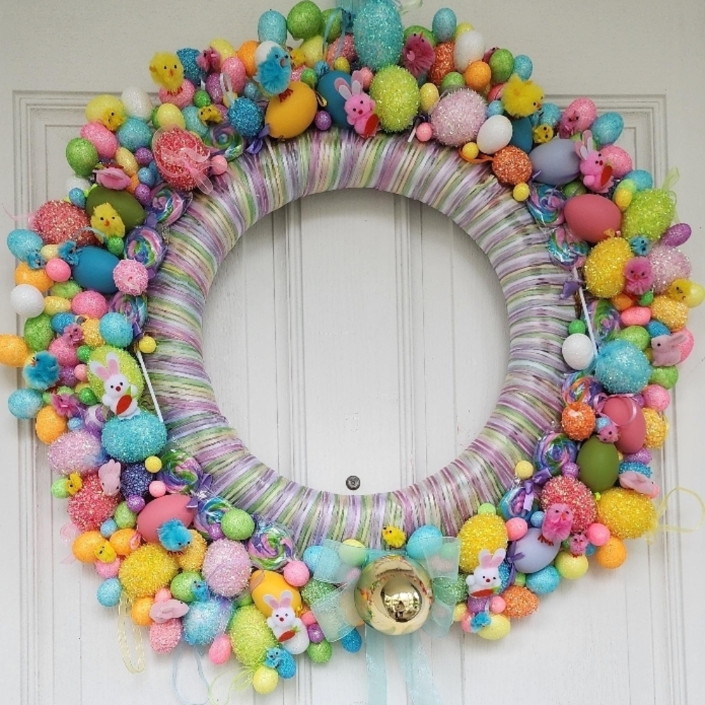 Colorful Easter Egg Wreath